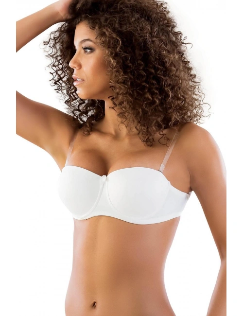 Beyaz Mı Emay 702 Şeffaf Askılı Push-up Sütyen
