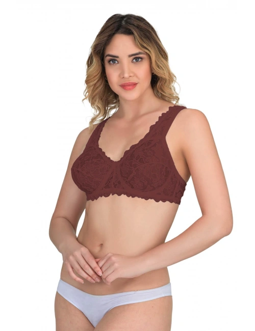 Bordo Mı Emay 178 B Balenli Dantelli Sütyen