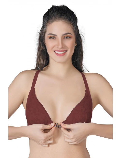 Bordo Mı Emay 187 C Önden Açılır Balenli Sporcu Sütyen