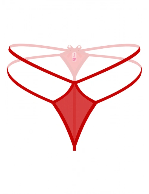 Büyük Beden Kırmızı Fantazi String Külot