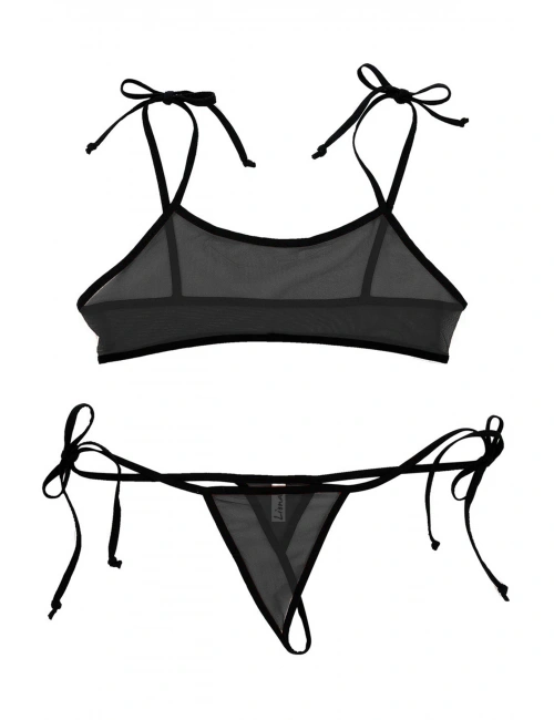 Büyük Beden Siyah  İç Giyim Sütyen Külot Takımı