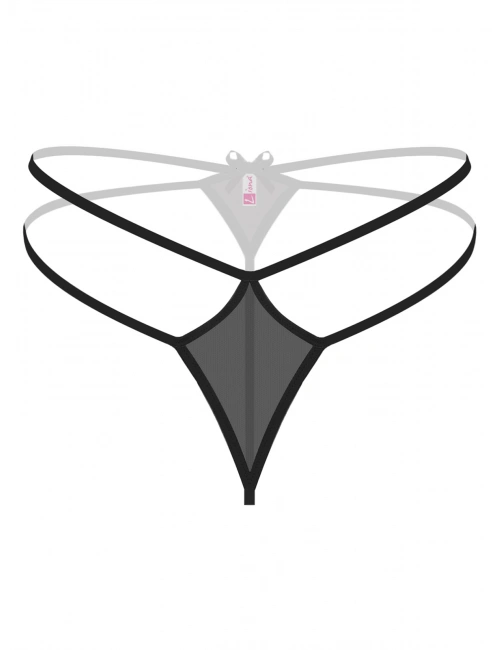 Büyük Beden Siyah  String Külot