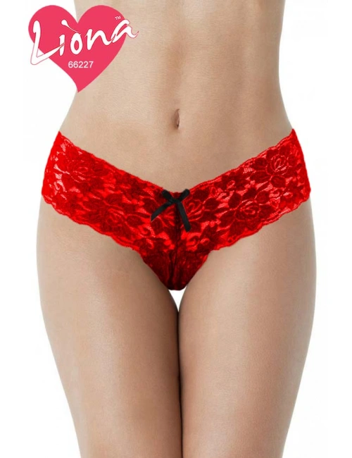 Dantelli Kadın Kırmızı Seksi Külot