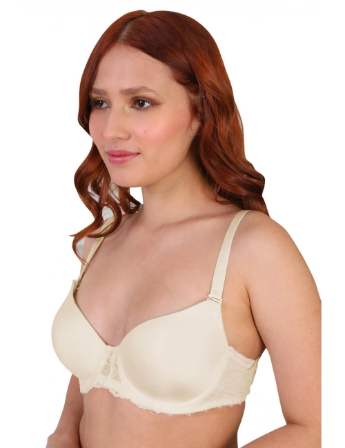 Ekru Mı 189b Pedli Dantelli Balenli Sütyen