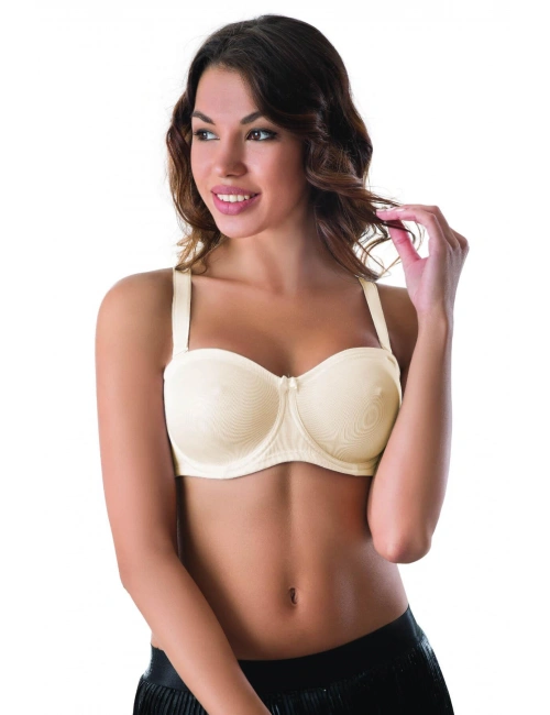 Ekru Mı Emay 159 C Balenli Straplez Toparlayıcı Sütyen