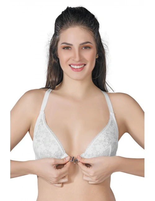 Ekru Mı Emay 187 C Önden Açılır Balenli Sporcu Sütyen