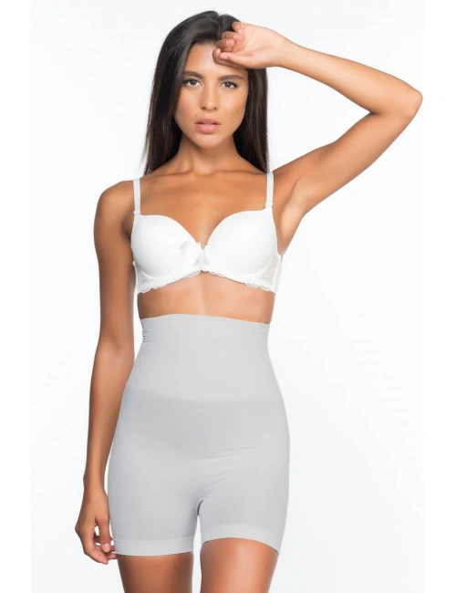 Ekru Mı Emay 2075 Yüksek Bel Desenli Double Kısa Paça Korse