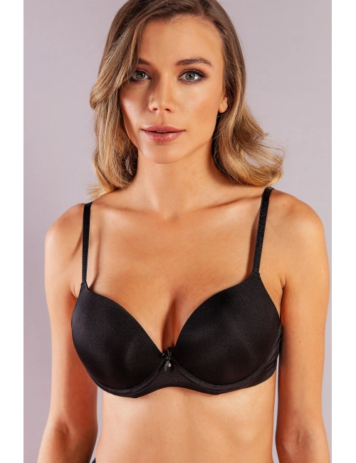 Garabina Foam Cup  Push Up Bra, Siyah Konforlu Ve Şık Sütyen