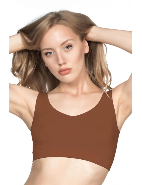 Kahve Mı Emay 4005 Soft Kalın Askı Büstiyer