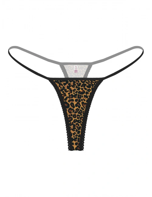 Leopar Desenli Kadın  String