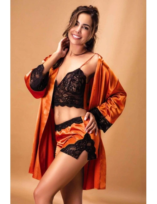 Nurteks 3509  3 Lü Tk Gecelik