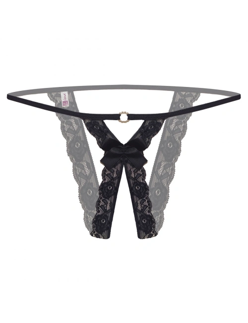 Özel Bölgesi Açık Taşlı Dantelli  Külot