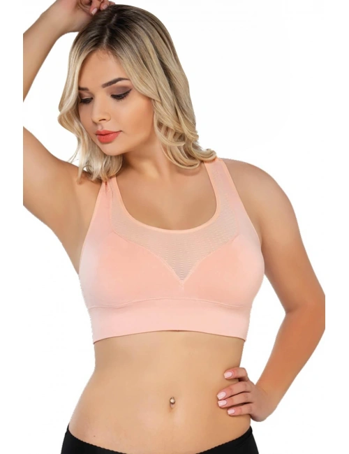 Pudra  Mı Emay 4027 Seamless Tül Pedli Toparlayıcı Büstiyer