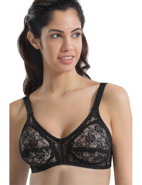 Siyah Mı Emay 145 D Dantelli Toparlayıcı Sütyen
