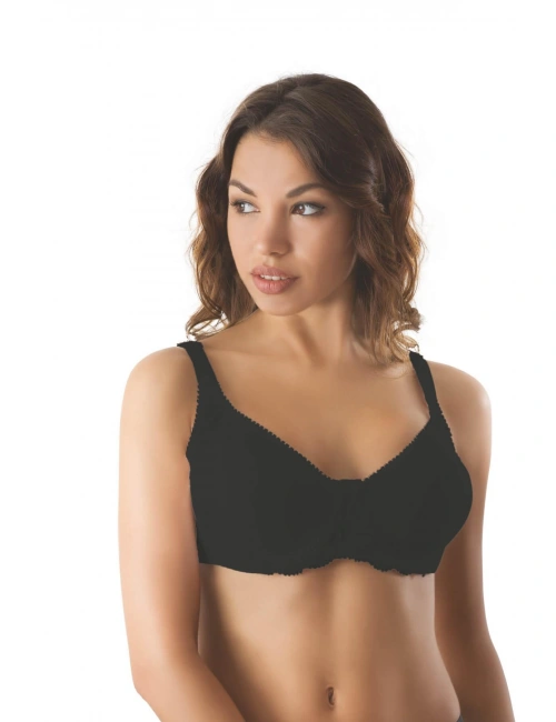 Siyah Mı Emay 164 C Balenli Dantelli Sütyen