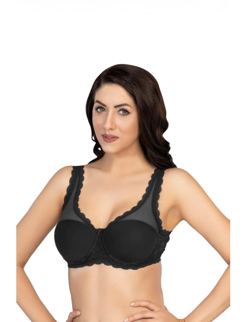 Siyah Mı Emay 172 B Pedli Dantelli Balenli Minimazer Sütyen