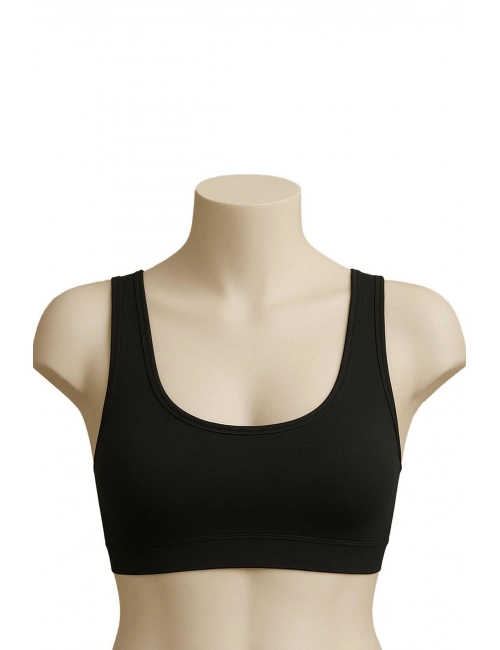 Siyah Mı Emay 1816 6'lı Pedli Kalın Askılı Alıştırma Sütyeni