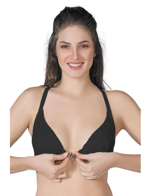 Siyah Mı Emay 187 B Önden Açılır Balenli Sporcu Sütyen