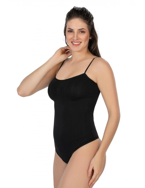 Siyah Mı Emay 1927 İp Askıllı Ripli String Body