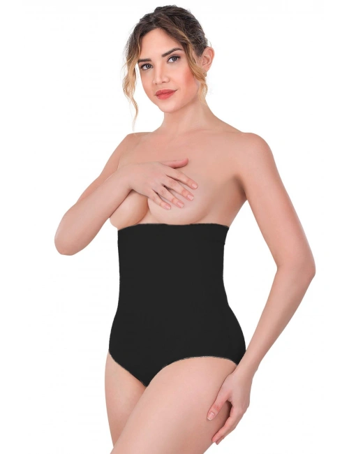Siyah Mı Emay 2080 Yüksek Bel Çıtçıtlı Slip Korse