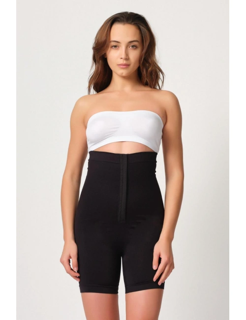 Siyah Mı Emay 2087 Önden Agraflı Paçalı Korse