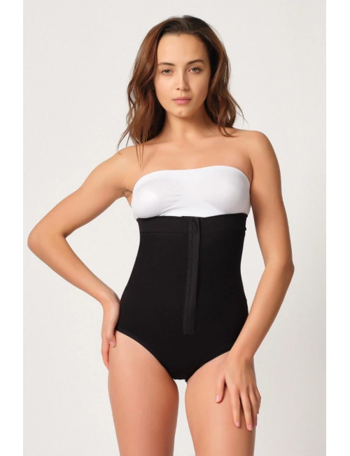 Siyah Mı Emay 2088 Önden Agraflı Slip Korse