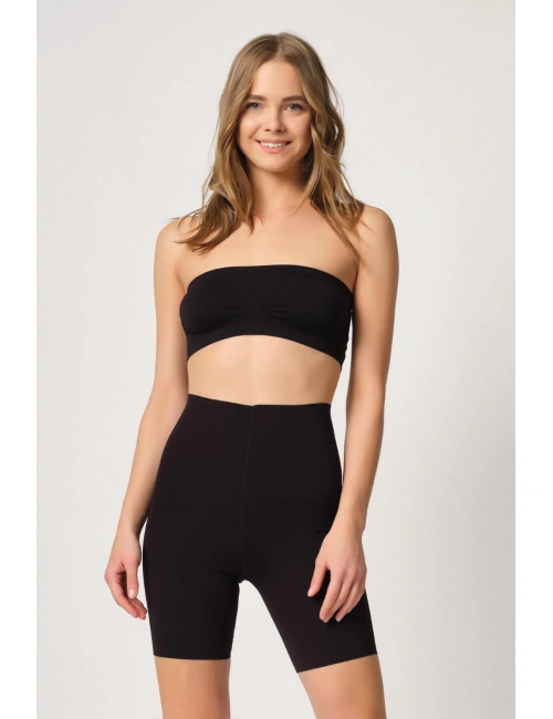 Siyah Mı Emay 2707 Lazer Yüksek Bel Paçalı Korse