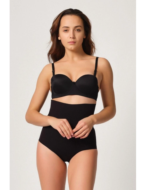 Siyah Mı Emay 2708 Lazer Yüksek Bel Kesim Slip Korse