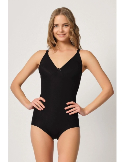 Siyah Mı Emay 2821 Balenli Double Boy Slip Lazer Korse