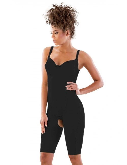 Siyah Mı Emay 2822 Balen Sütyenli Paçalı Boy Lazer Korse