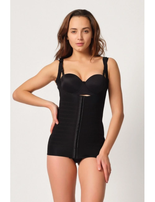 Siyah Mı Emay 2916 Karyoka Destekli Agraflı Atlet Korse