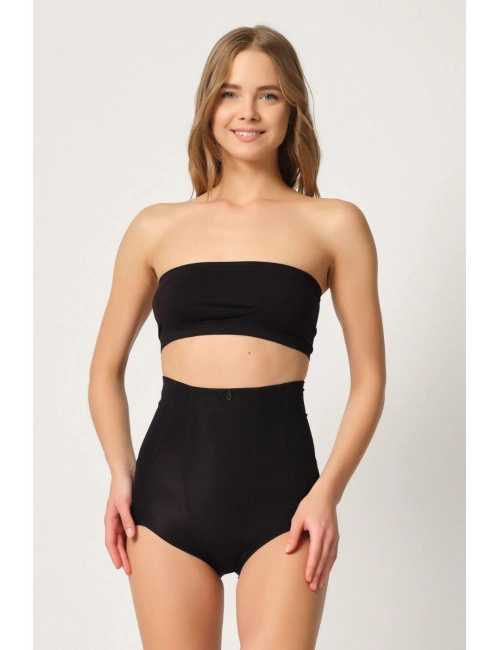 Siyah Mı Emay 2920 Yüksek Bel Karın Desteklı Slip Lazer Korse