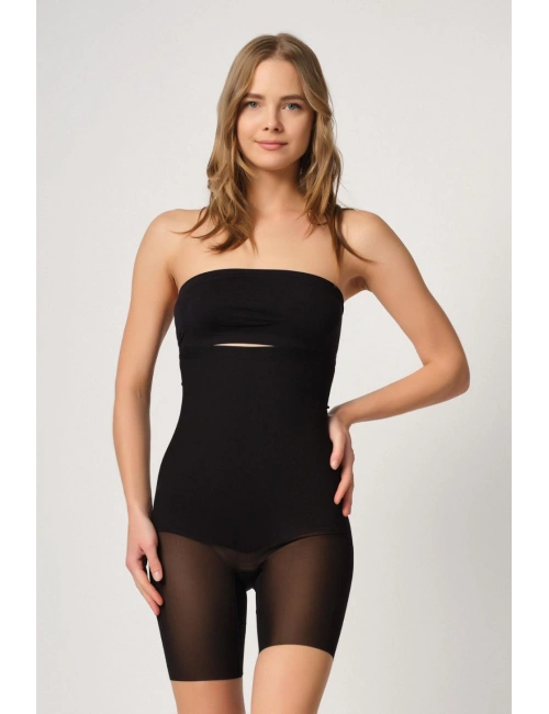 Siyah Mı Emay 2929 Double Tül Paçalı Lazer Korse