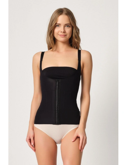 Siyah Mı Emay 2946 Göğüs Altı Balen Destekli Atlet Korse