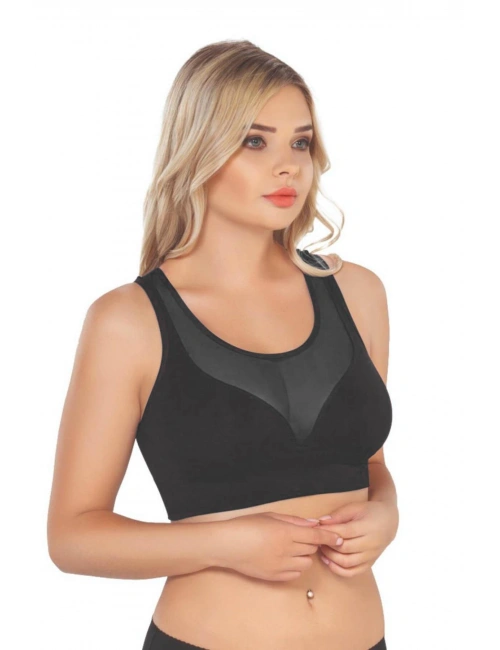 Siyah Mı Emay 4028 Seamless Tül Toparlayıcı Büstiyer