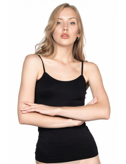 Siyah Mı Emay 5001 Soft İp Askılı Uzun Atlet