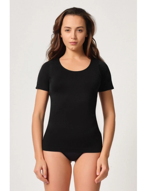 Siyah Mı Emay 5004 Soft Yarım Kollu Atlet