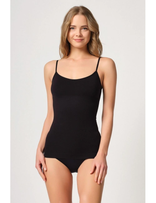 Siyah Mı Emay 5020 İnce Askılı Atlet Korse