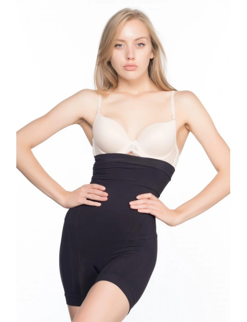 Siyah Mı Emay 7026  Yüksek Bel Paçalı Korse