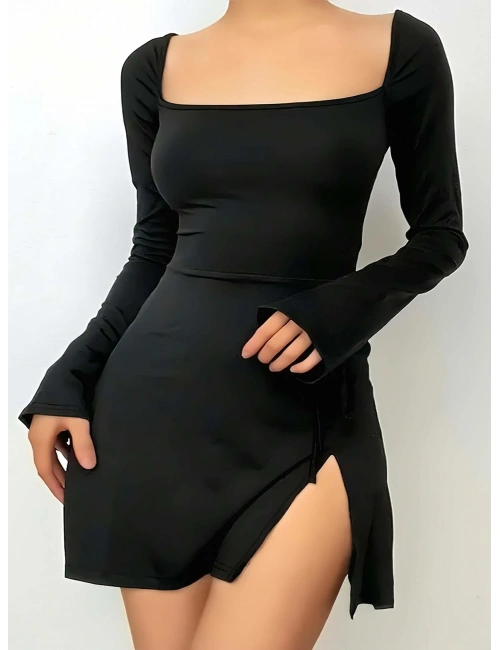 Siyah Şık Fantezi Elbisesi, Kadın Gecelik