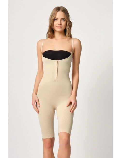 Ten Mı Emay 2093 Ön Agraflı Göğsü Açık Paçalı Boy Korse