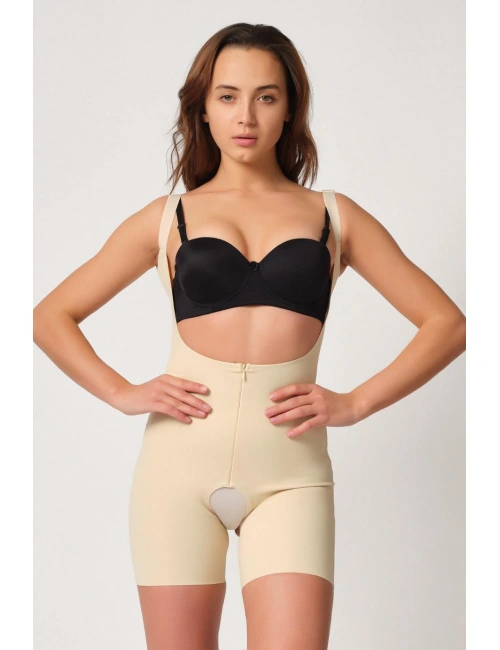 Ten Mı Emay 2834 Göğsü Açık Ferumalı Tül Popo Boy Lazer Korse