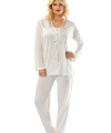 Ekru Penye Pijama Takımı - 1556