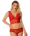Kırmızı Bralet Dantelli Sütyen Takım 2 Li - 6255