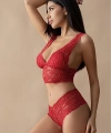 Kırmızı Bralet Dantelli Sütyen Takım 2 Li - 6255