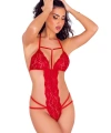Kırmızı Dantelli Bodysuit - 917