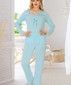 Mavi Penye Pijama Takımı - 1631
