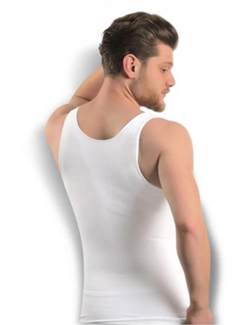 Beyaz Erkek Dikişsiz Vücut Toparlayıcı Korse - 740