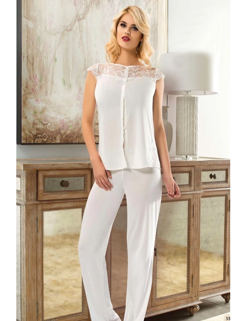 Ekru Penye Pijama Takımı - 1561