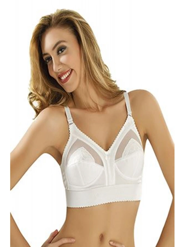 Beyaz Mideli Toparlayıcı Sütyen - 504